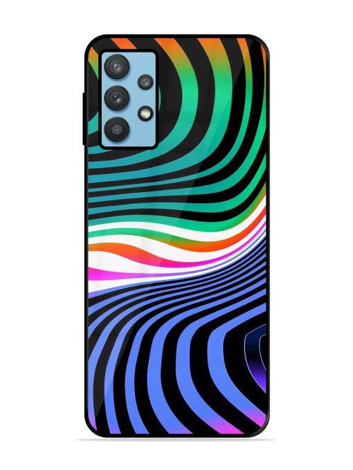 Psychedelic Waves Glossy Soft Edge Case for Samsung Galaxy M32 (5G)