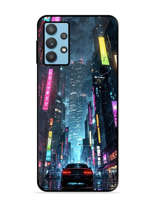 Neon Nightscape Glossy Soft Edge Case for Samsung Galaxy M32 (5G)