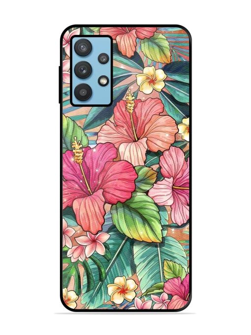 Tropical Tapestry Glossy Soft Edge Case for Samsung Galaxy M32 (5G)