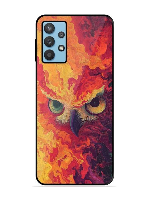 Fiery Owl Glossy Soft Edge Case for Samsung Galaxy M32 (5G)