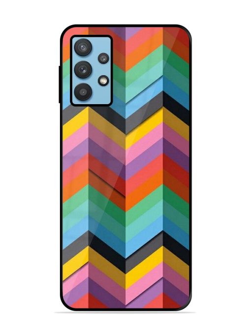 Colorful Zigzag Glossy Soft Edge Case for Samsung Galaxy M32 (5G)