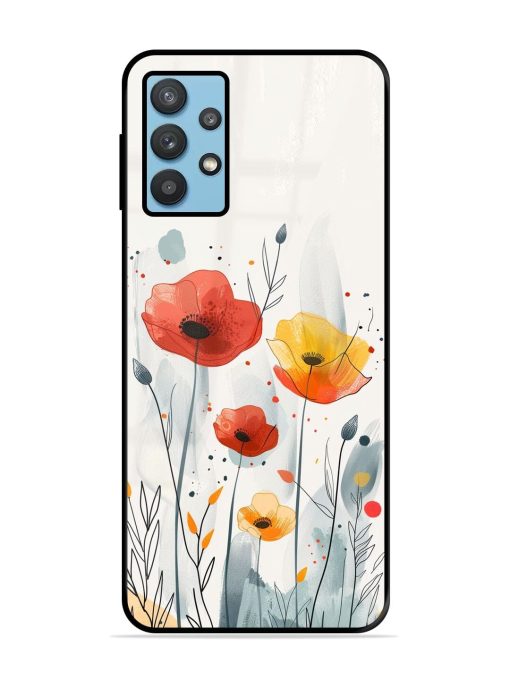 Poppy Fields Glossy Soft Edge Case for Samsung Galaxy M32 (5G)