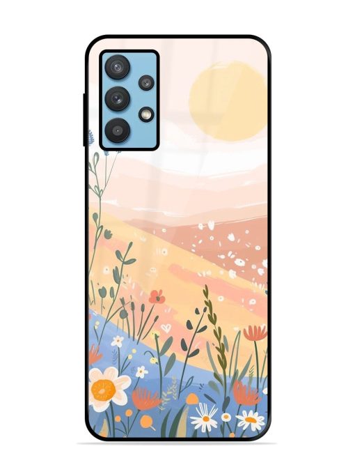 Golden Hour Blooms Glossy Soft Edge Case for Samsung Galaxy M32 (5G)