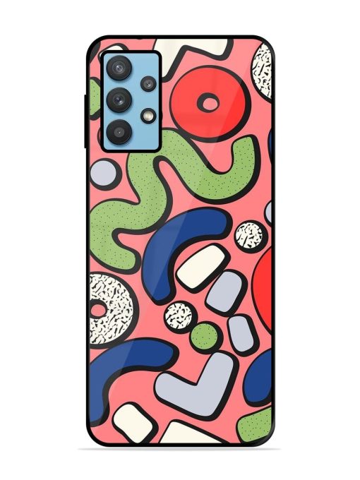 Groovy Geometric Shapes Glossy Soft Edge Case for Samsung Galaxy M32 (5G)