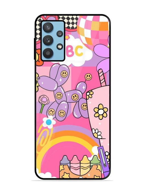 Whimsical Y2K Chaos Glossy Soft Edge Case for Samsung Galaxy M32 (5G)