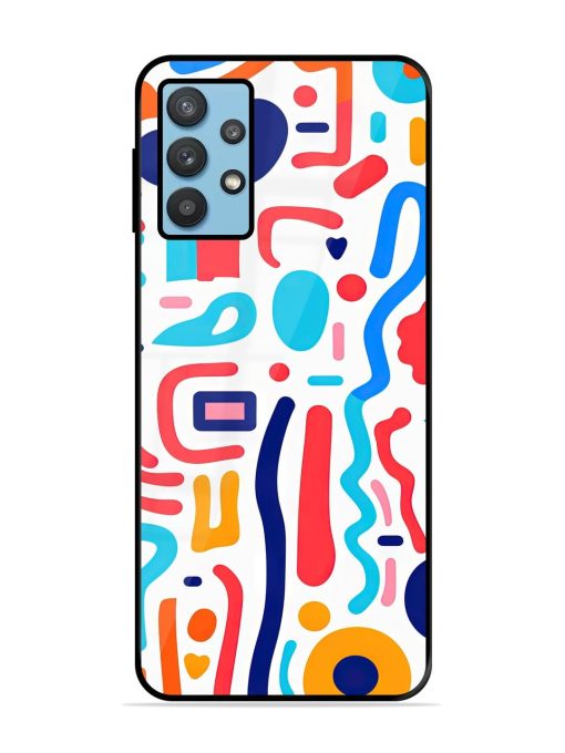 Whimsical Doodle Chaos Glossy Soft Edge Case for Samsung Galaxy M32 (5G)