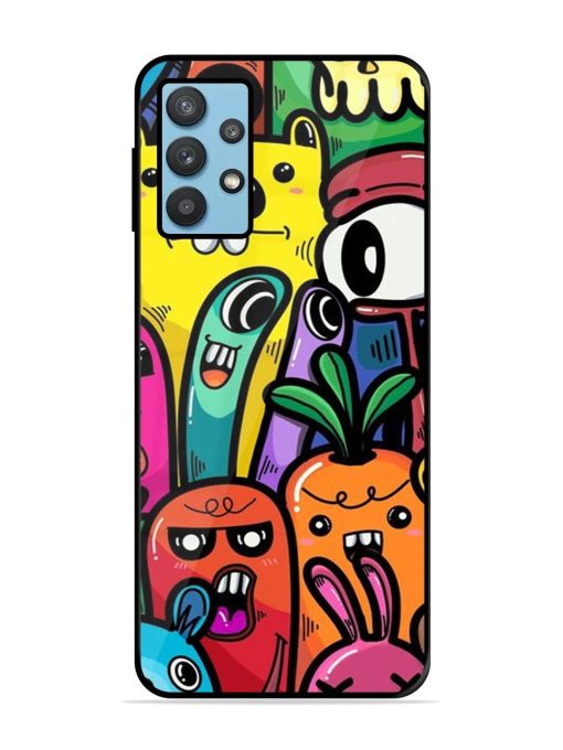 Whimsical Doodle Chaos Glossy Soft Edge Case for Samsung Galaxy M32 (5G)