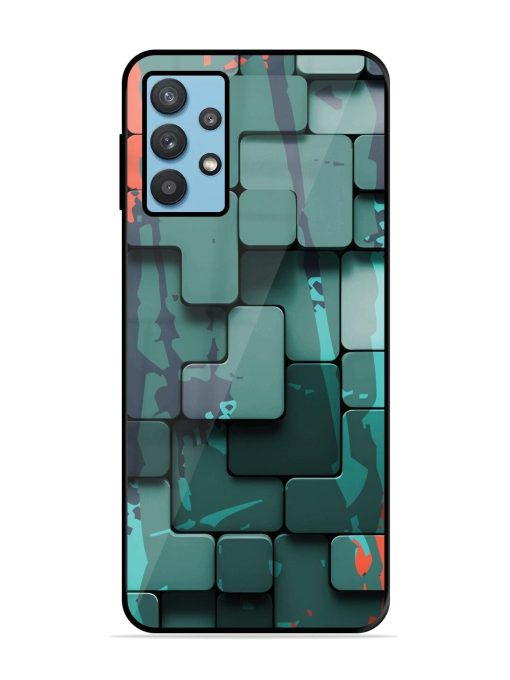 Abstract Geometric Mosaic Glossy Soft Edge Case for Samsung Galaxy M32 (5G)