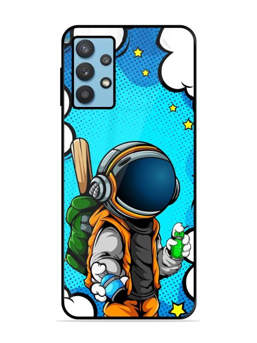 Space Graffiti Artist Glossy Soft Edge Case for Samsung Galaxy M32 (5G)