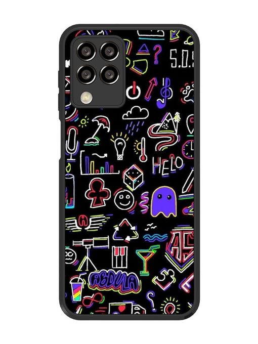 Neon Doodle Glossy Soft Edge Case for Samsung Galaxy M33 (5G) Chachhi