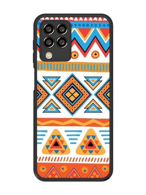 Vibrant Tribal Pattern Glossy Soft Edge Case for Samsung Galaxy M33 (5G) Chachhi