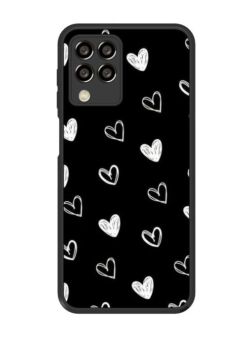 Scattered Hearts Glossy Soft Edge Case for Samsung Galaxy M33 (5G) Chachhi