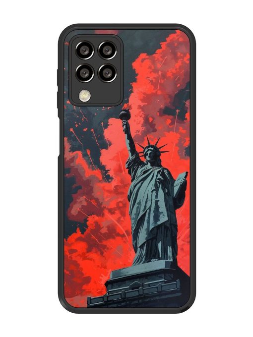 Lady Liberty'S Firework Finale Glossy Soft Edge Case for Samsung Galaxy M33 (5G) Chachhi