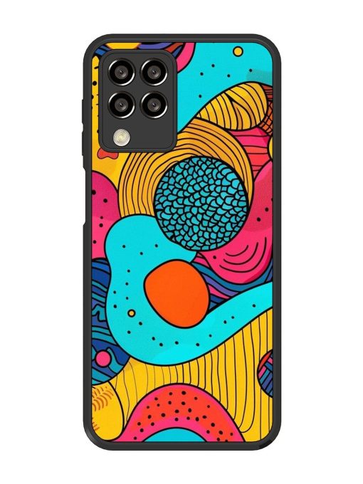 Psychedelic Patterns Glossy Soft Edge Case for Samsung Galaxy M33 (5G) Chachhi