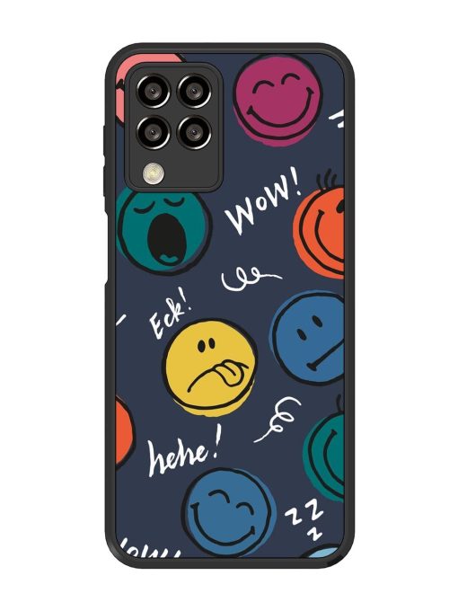 Emoticon Parade Glossy Soft Edge Case for Samsung Galaxy M33 (5G) Chachhi