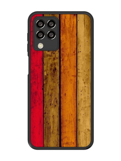 Colorful Woodgrain Glossy Soft Edge Case for Samsung Galaxy M33 (5G) Chachhi