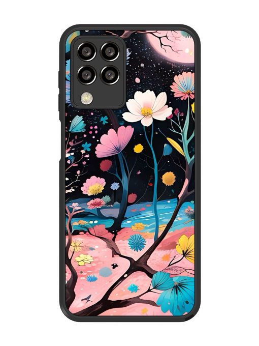 Cosmic Bloom Glossy Soft Edge Case for Samsung Galaxy M33 (5G) Chachhi