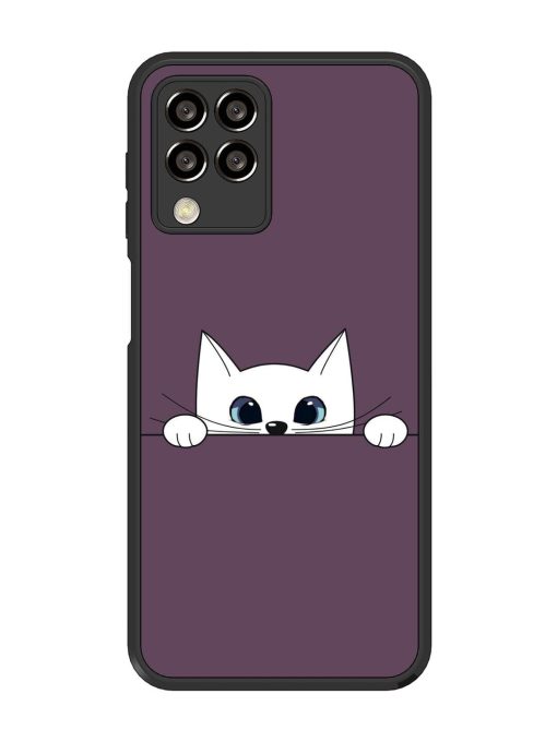 Peek-A-Boo Kitty Glossy Soft Edge Case for Samsung Galaxy M33 (5G) Chachhi