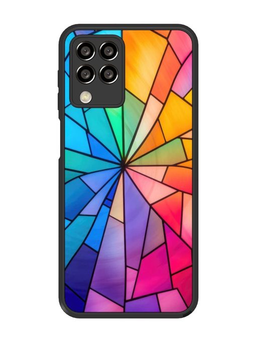 Stained Glass Kaleidoscope Of Colors Glossy Soft Edge Case for Samsung Galaxy M33 (5G) Chachhi