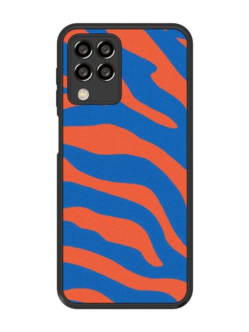 Zebra Stripes In Blue And Orange Glossy Soft Edge Case for Samsung Galaxy M33 (5G) Chachhi