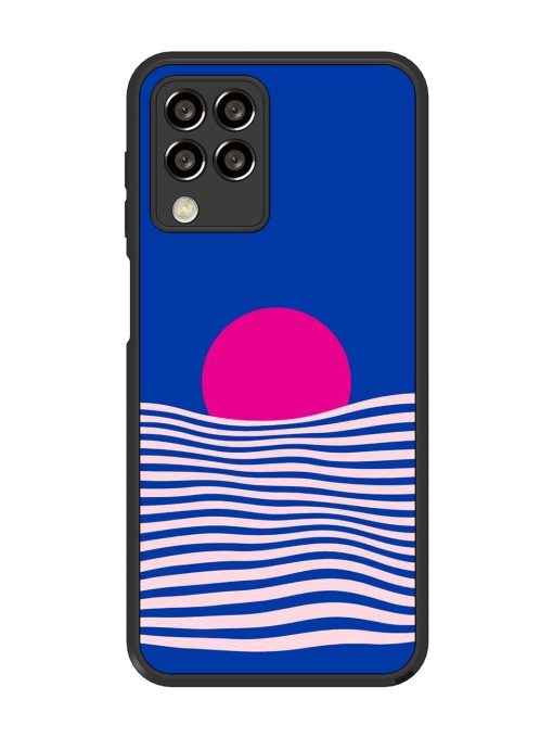 Pink Sunset Over Blue Waves Glossy Soft Edge Case for Samsung Galaxy M33 (5G) Chachhi