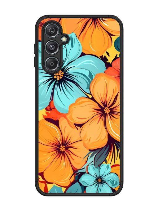 Tropical Bloom Glossy Soft Edge Case for Samsung Galaxy M34 (5G) Chachhi