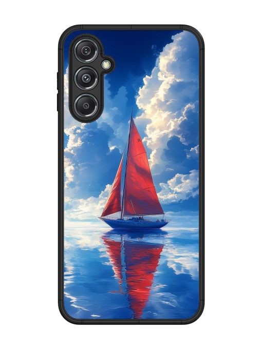 Crimson Sails Glossy Soft Edge Case for Samsung Galaxy M34 (5G) Chachhi