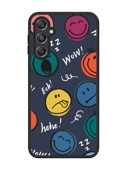 Emoticon Parade Glossy Soft Edge Case for Samsung Galaxy M34 (5G) Chachhi