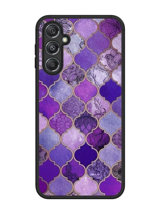 Purple Mosaic Magic Glossy Soft Edge Case for Samsung Galaxy M34 (5G) Chachhi