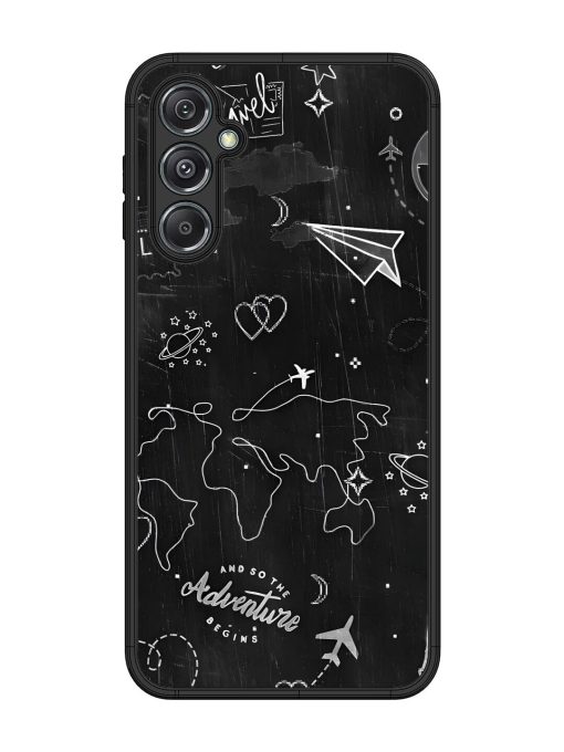 Wanderlust Sketchbook Glossy Soft Edge Case for Samsung Galaxy M34 (5G) Chachhi