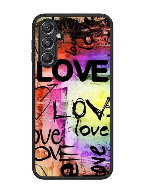 Love Graffiti Glossy Soft Edge Case for Samsung Galaxy M34 (5G) Chachhi