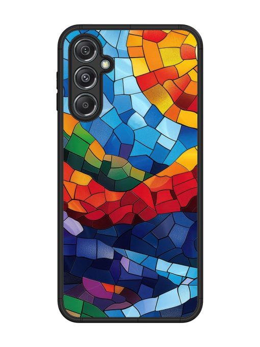 Mosaic Sunset Glossy Soft Edge Case for Samsung Galaxy M34 (5G) Chachhi