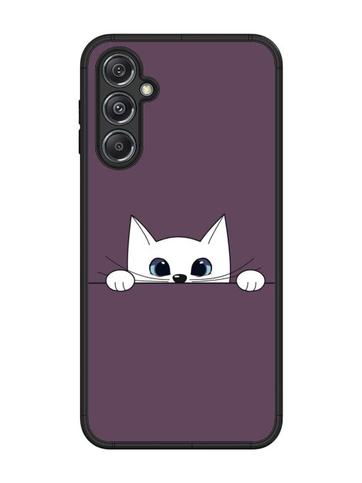 Peek-A-Boo Kitty Glossy Soft Edge Case for Samsung Galaxy M34 (5G) Chachhi