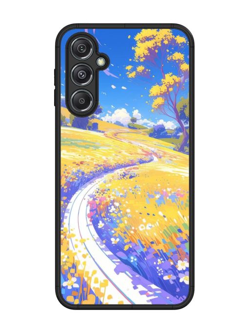 Vibrant Spring Meadow Glossy Soft Edge Case for Samsung Galaxy M34 (5G) Chachhi