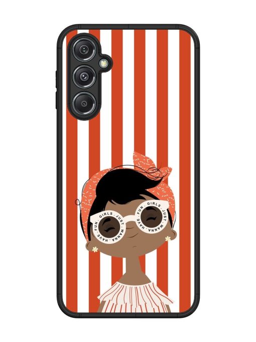 Girls Just Wanna Have Fun Glossy Soft Edge Case for Samsung Galaxy M34 (5G) Chachhi