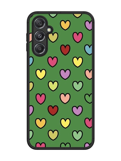 Rainbow Heart Parade Glossy Soft Edge Case for Samsung Galaxy M34 (5G) Chachhi