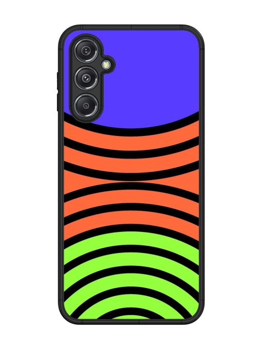 Psychedelic Stripe Symphony Glossy Soft Edge Case for Samsung Galaxy M34 (5G) Chachhi