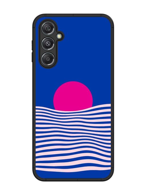 Pink Sunset Over Blue Waves Glossy Soft Edge Case for Samsung Galaxy M34 (5G) Chachhi