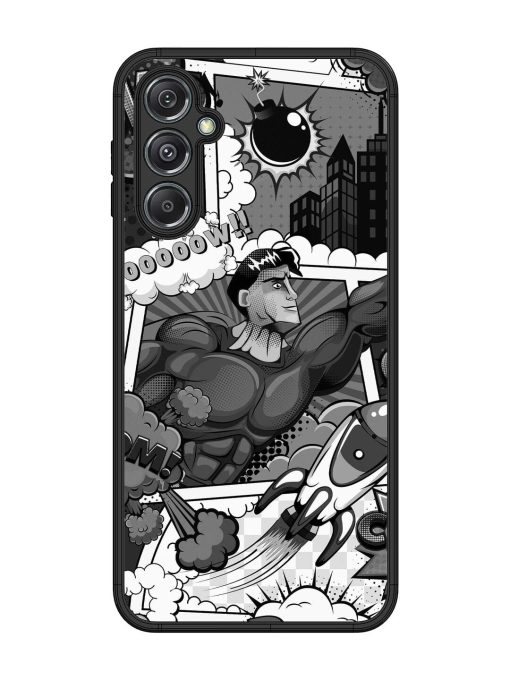 Comic Book Chaos Glossy Soft Edge Case for Samsung Galaxy M34 (5G) Chachhi