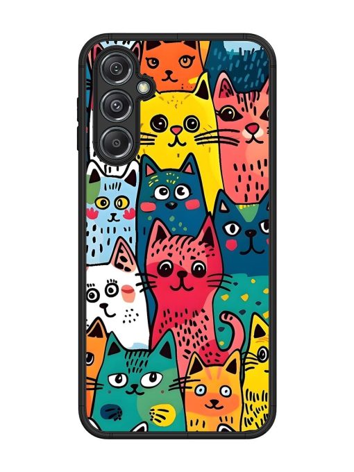 Feline Frenzy Glossy Soft Edge Case for Samsung Galaxy M34 (5G) Chachhi