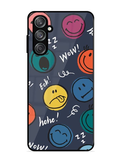 Emoticon Parade Glossy Soft Edge Case for Samsung Galaxy M35 (5G) Chachhi