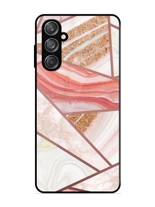 Rosy Mosaic Glossy Soft Edge Case for Samsung Galaxy M35 (5G) Chachhi