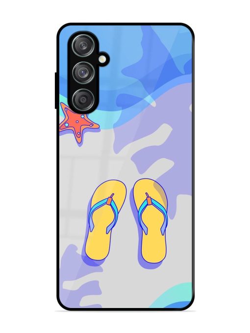 Sandy Toes And Salty Seas Glossy Soft Edge Case for Samsung Galaxy M35 (5G) Chachhi