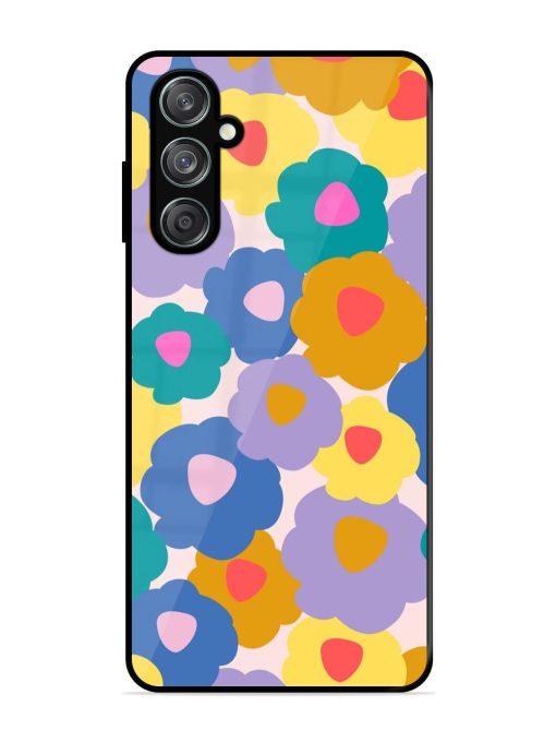 Flower Power Glossy Soft Edge Case for Samsung Galaxy M35 (5G) Chachhi