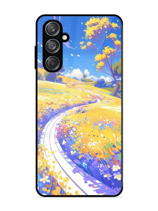 Vibrant Spring Meadow Glossy Soft Edge Case for Samsung Galaxy M35 (5G) Chachhi