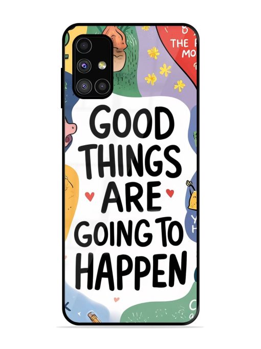 Uplifting Scribbles Glossy Soft Edge Case for Samsung Galaxy M51 Chachhi