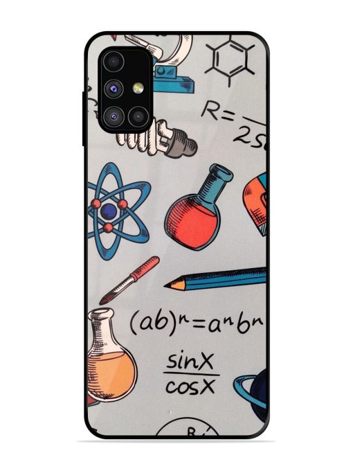 Science Doodle Glossy Soft Edge Case for Samsung Galaxy M51 Chachhi