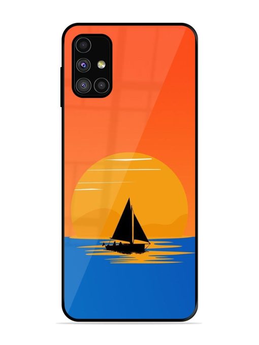 Sunset Sail Glossy Soft Edge Case for Samsung Galaxy M51 Chachhi