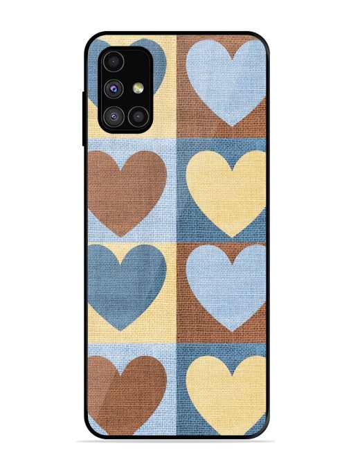 Hearts On Canvas Glossy Soft Edge Case for Samsung Galaxy M51 Chachhi