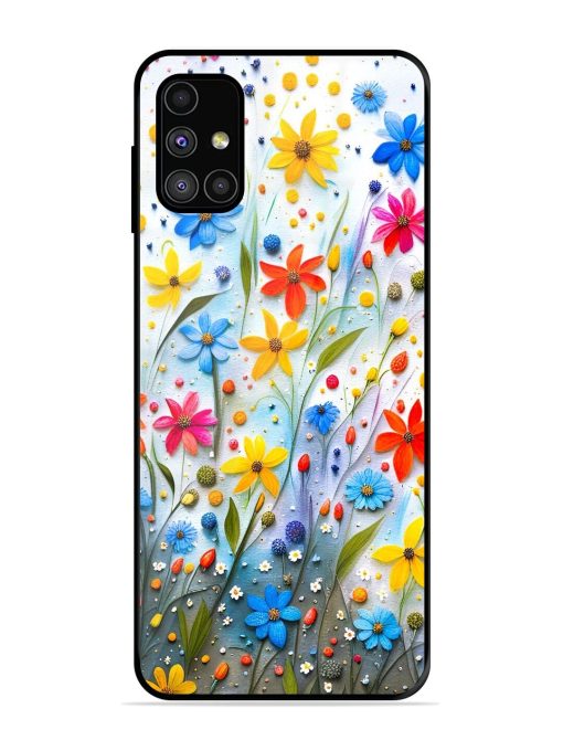 Vibrant Floral Glossy Soft Edge Case for Samsung Galaxy M51 Chachhi